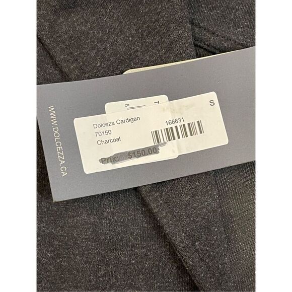 Dolceza Cardigan NWT charcoal small - Picture 7 of 8